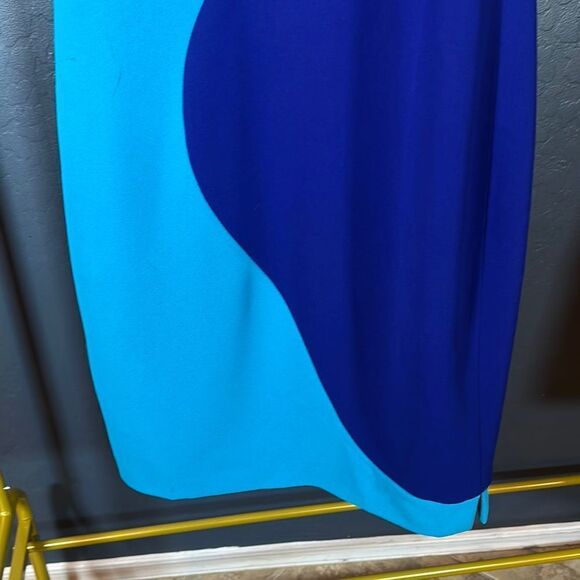 RACHEL Rachel Roy Royal Blue Sheath Dress with Halter Neckline for Cocktail - Picture 9 of 11